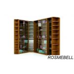 Комплект -13. Угловой шкаф для книг с раздвижными шкафами