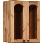 Шкаф настенный с 2-мя стеклянными дверками №09