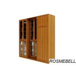 Комплект -4. Раздвижной книжный шкаф+шкаф для одежды