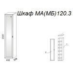 Шкаф М120.3