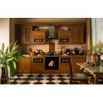 Виктория шпон со стеклом Янтарь