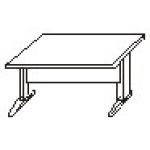 Стол письменный на мет оп.СМ9.0