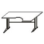 Стол кривол. На мет оп (СМ13.0П правый) (СМ14.0Л левый)