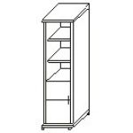 Шкаф узкий 3 откр. Полки (КМ45+ДМ41)