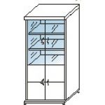 Шкаф со стеклом (ШМ44+ДМ41х2+ДМ43х2)