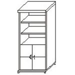 Шкаф с 3 откр. Полками (ШМ44+ДМ41х2)