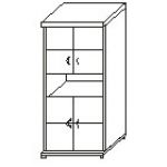 Шкаф с 1 откр. Полкой (ШМ44+ДМ41х4)