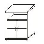 Шкаф низкий 1 откр. Полка (ШМ51+ДМ41х2)