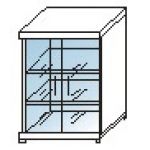 Шкаф низкий со стеклом (ШМ51+ДМ43х2)