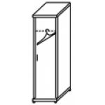 Шкаф для одежды глубокий узкий ШМ 52.0