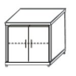 Шкаф низкий закрытый (ШМ 53+ДМ 41х2)