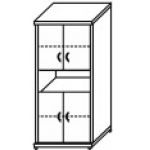 Шкаф высокий 1открытая полка ШФ14.0+ДФ13.0х4