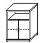 Шкаф низкий 1 открытая полка ШФ13.0+Дф13.0х2