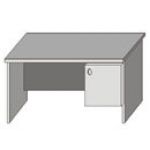 Стол 1 - тумбовый с дверкой СК26