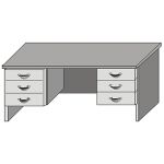 Стол двухтумбовый с ящиками СК-28