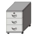 Тумба выкатная с замком ТК29