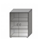 Шкаф низкий закрытый стекло