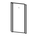 Дверь СТ8.1 МДФ+стекло с узкими селлажами