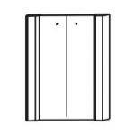 Дверь СТ8.4 МДФ+стекло к широким стеллажам