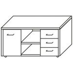 КЭ-14 Тумба выкатная широкая