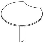 Приставка полукруглая КС-5 (с рифленой алюминиевой опорой)