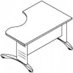 Стол рабочий левый метал 20.08-02