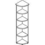Шкаф угловой высокий 20.76
