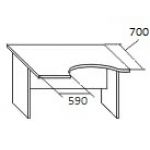 Стол эргономичный левый 22.15