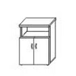 Шкаф средний с открытой полкой 22.85