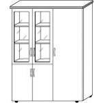 Шкаф для одежды + витрина 17.23-24-31