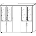 Шкаф для одежды + 2 витрины 17.24-23-24-32
