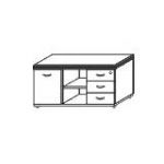 Тумба выкатная широкая с замком 15.04