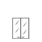 Двери средние тонированное стекло 2 шт. 15.14