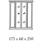 Шкаф 4-х дверный