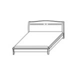 Кровать 2-спальная с 1 спинкой,2551