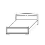 Кровать 2-спальная с 2 спинками,2550