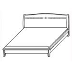 Кровать 2-спальная с 1 спинкой,2596