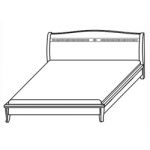 Кровать 2-спальная с 1 спинкой,2563