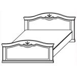 Кровать 2-спальная с 2 спинками,2565