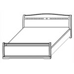 Кровать 2-спальная с 2 спинками,2597