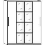Шкаф 4-дверный для одежды и белья 2640