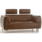 Диван Леон 2-х местный с подголовниками на опоре