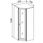 Шкаф угловой с зеркалом