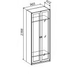 Шкаф 2 с зеркалом