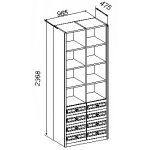 Стеллаж 2- 8 ящиков