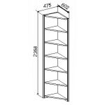 Стеллаж угловой L,R