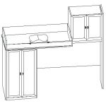Кровать 2-х ярусная L,R